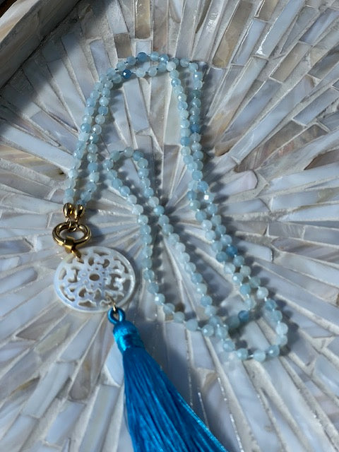 Edelsteinkette Aquamarin