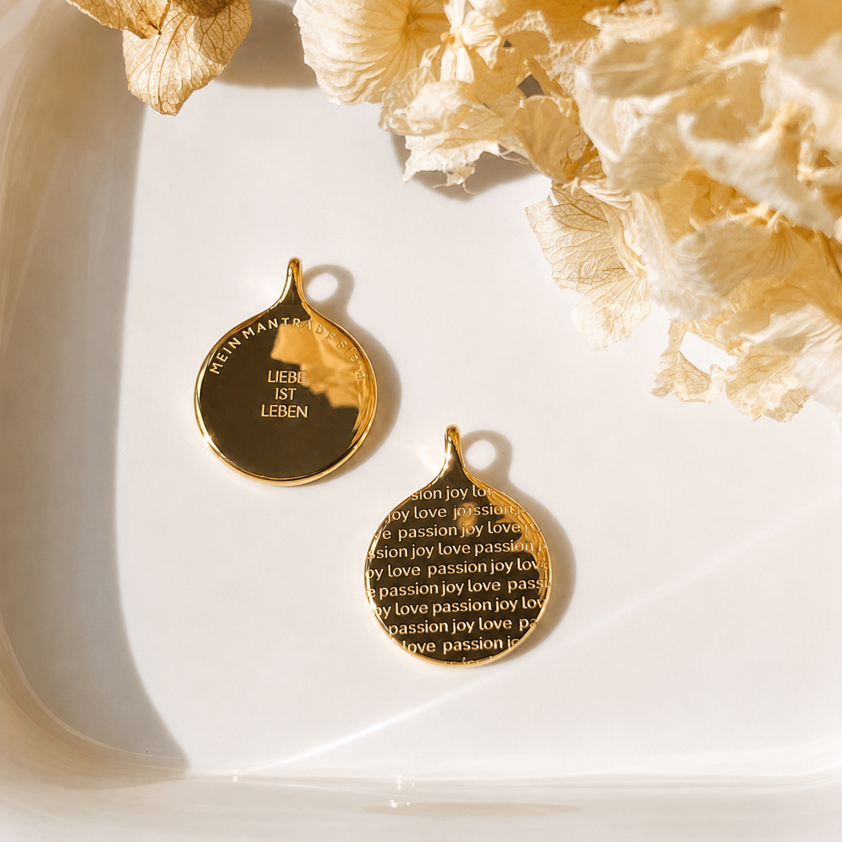 SOULWORDS - Love-Passion-Joy Anhänger – Edelstahl von meinmantra – Ansicht 1