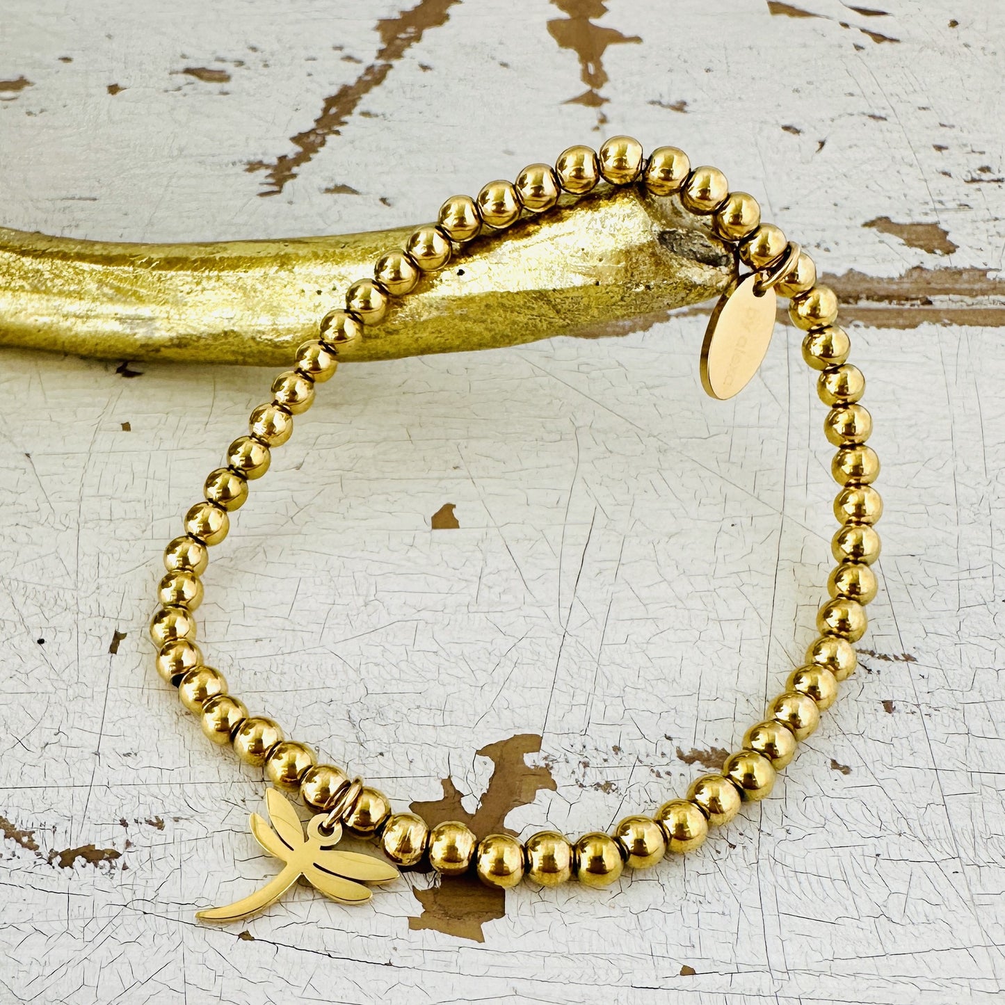 Kugelarmband mit Libelle
