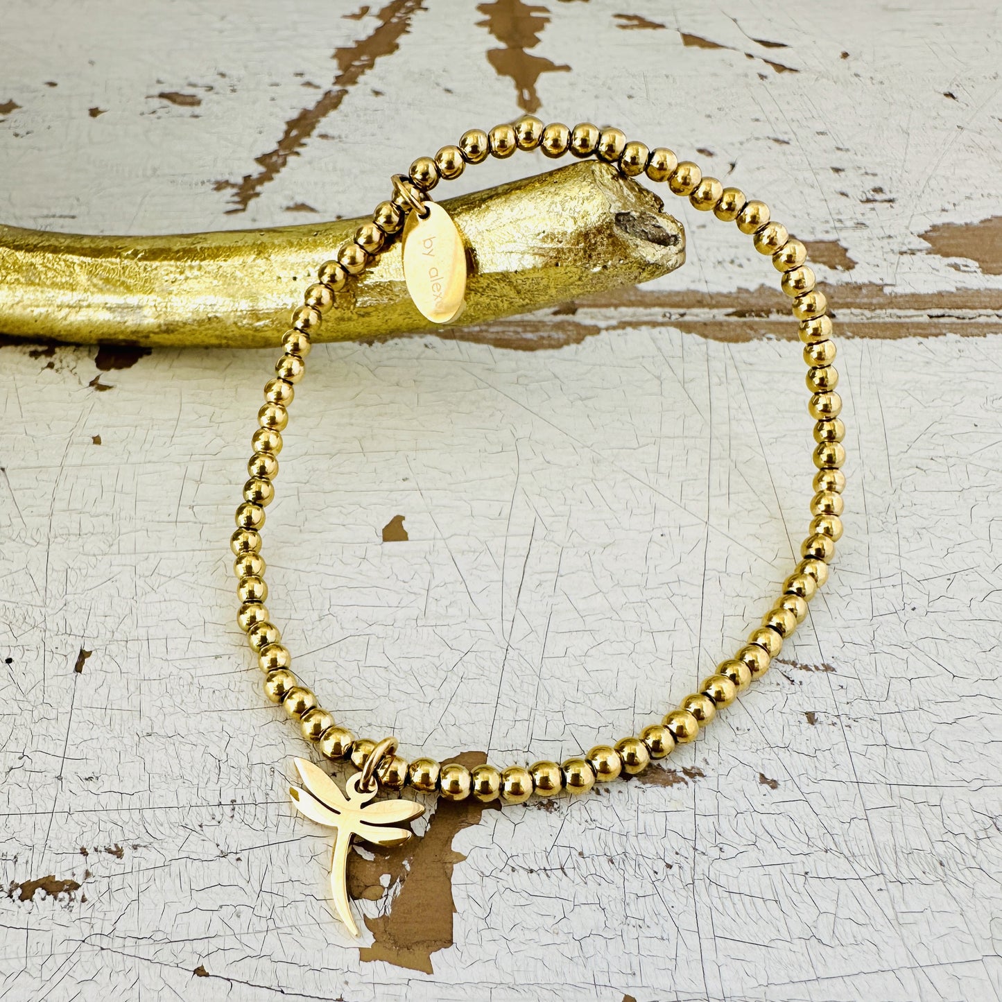 Kugelarmband mit Libelle