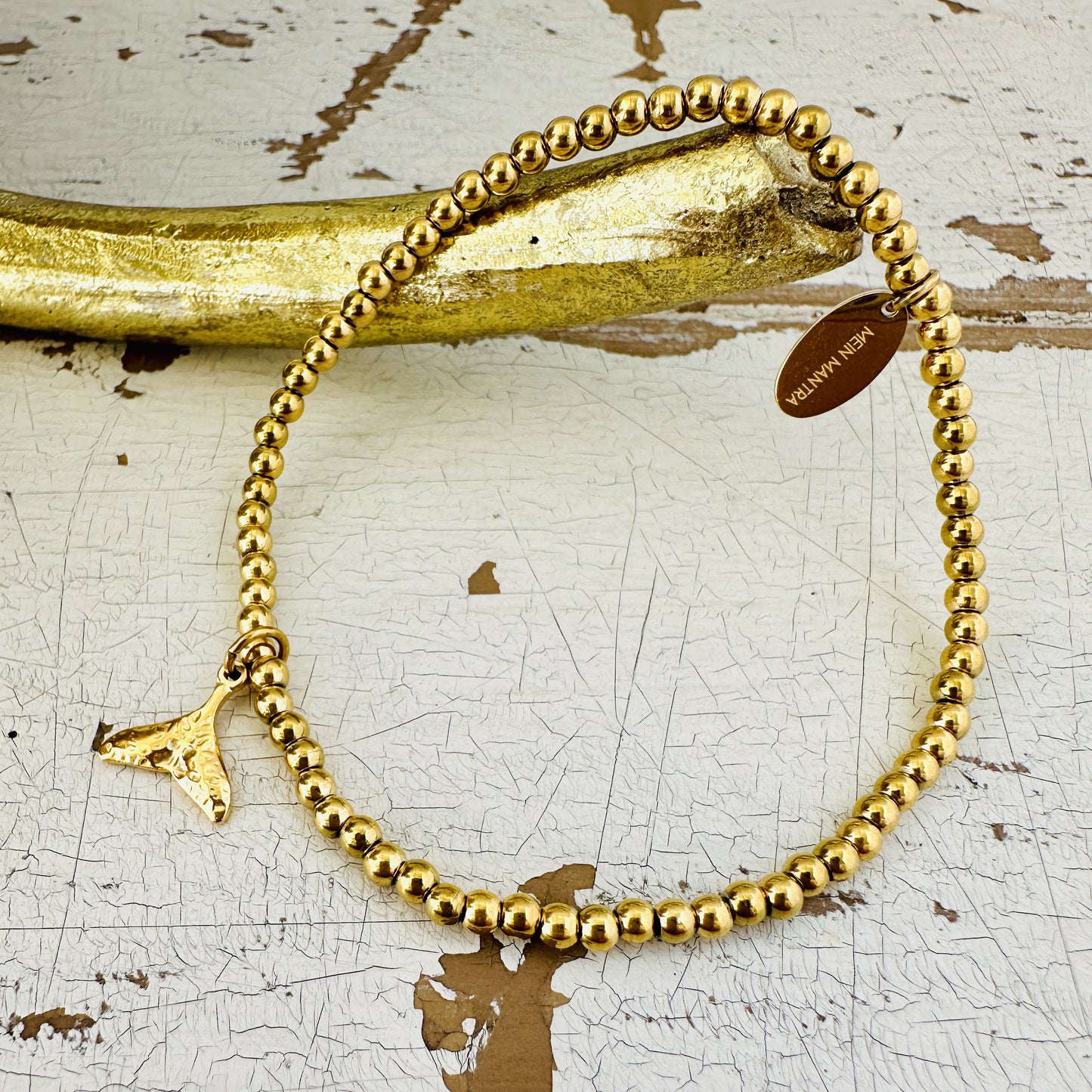 Kugelarmband mit Walflosse