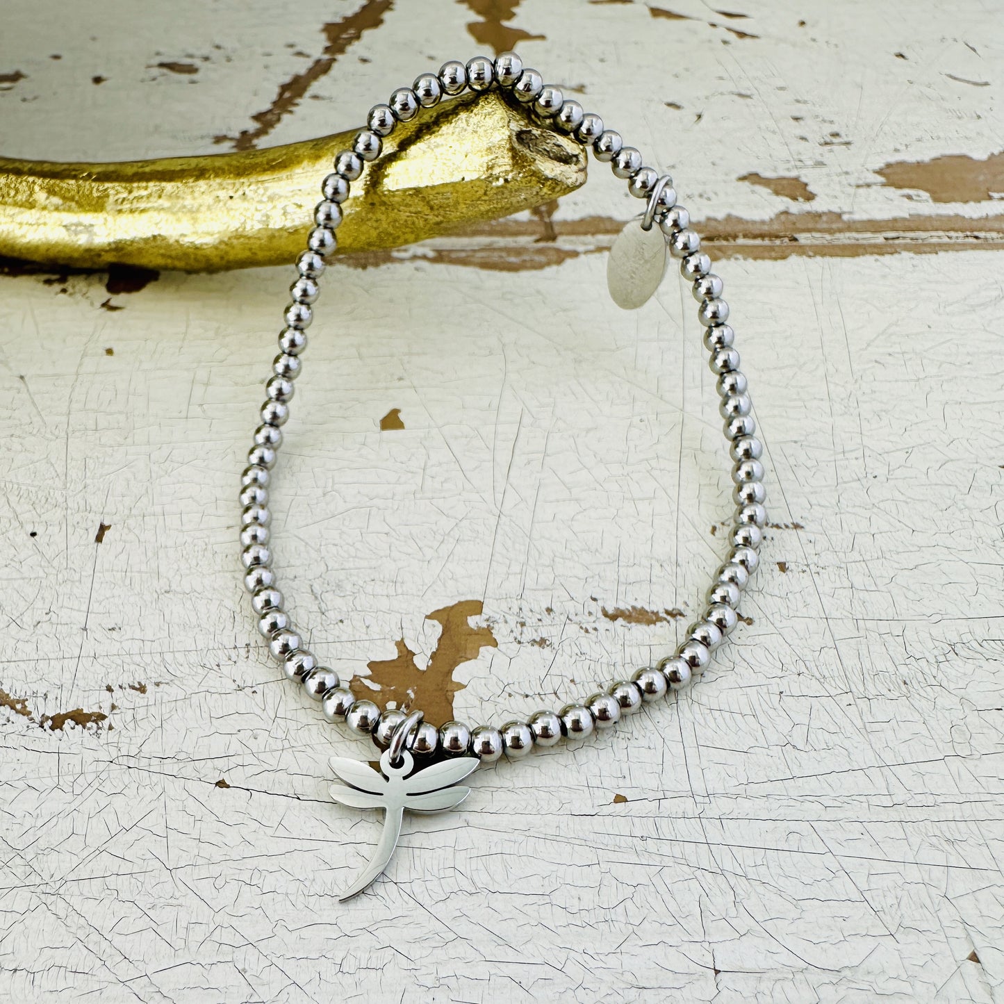 Kugelarmband mit Libelle