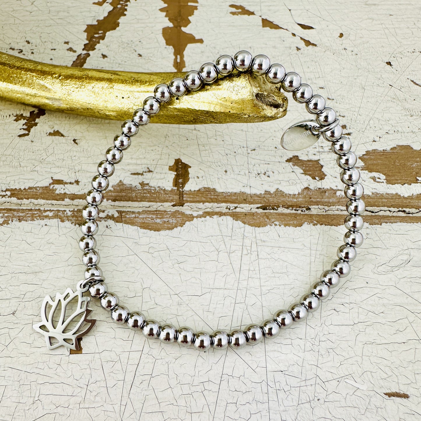 Kugelarmband mit Lotus