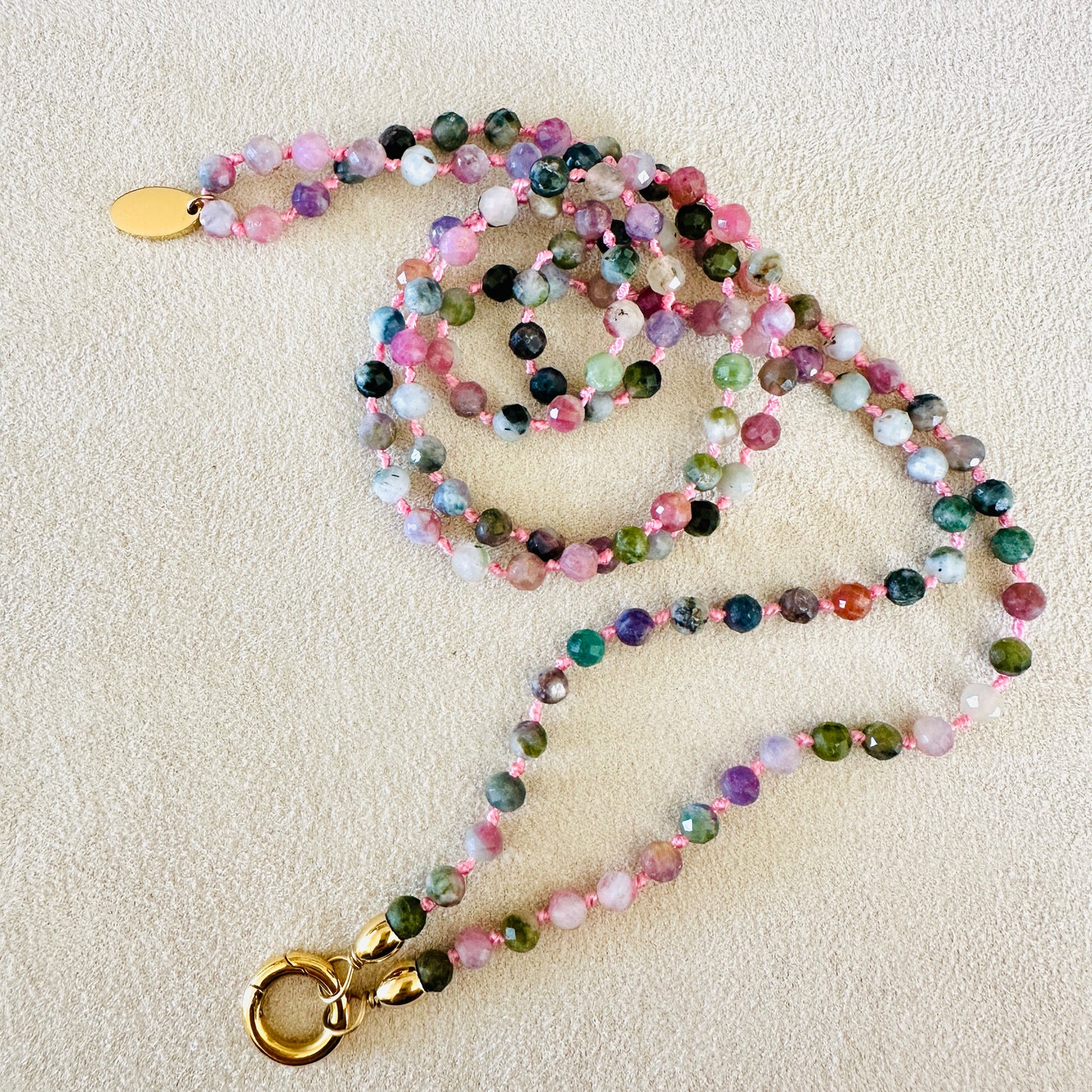 Edelsteinkette Bunter Turmalin