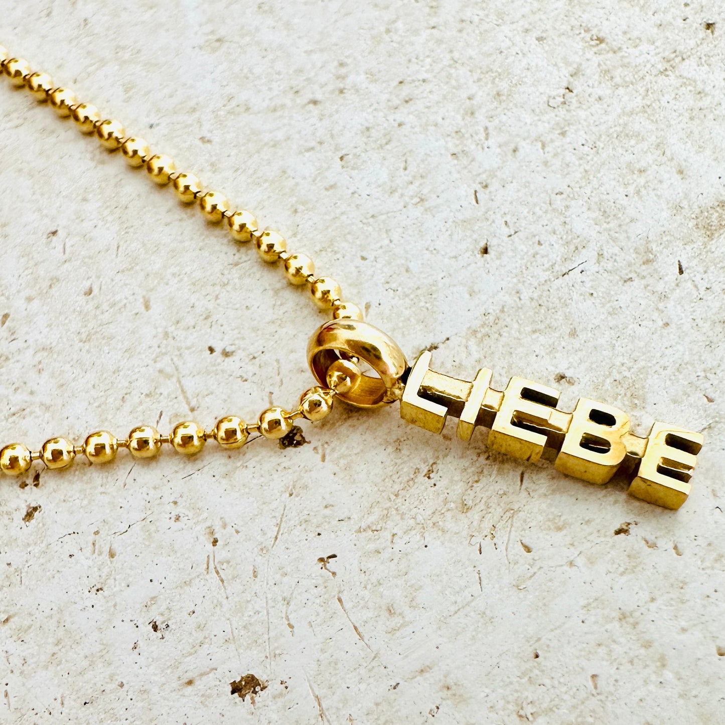 Kugelkette mit LIEBE Anhänger
