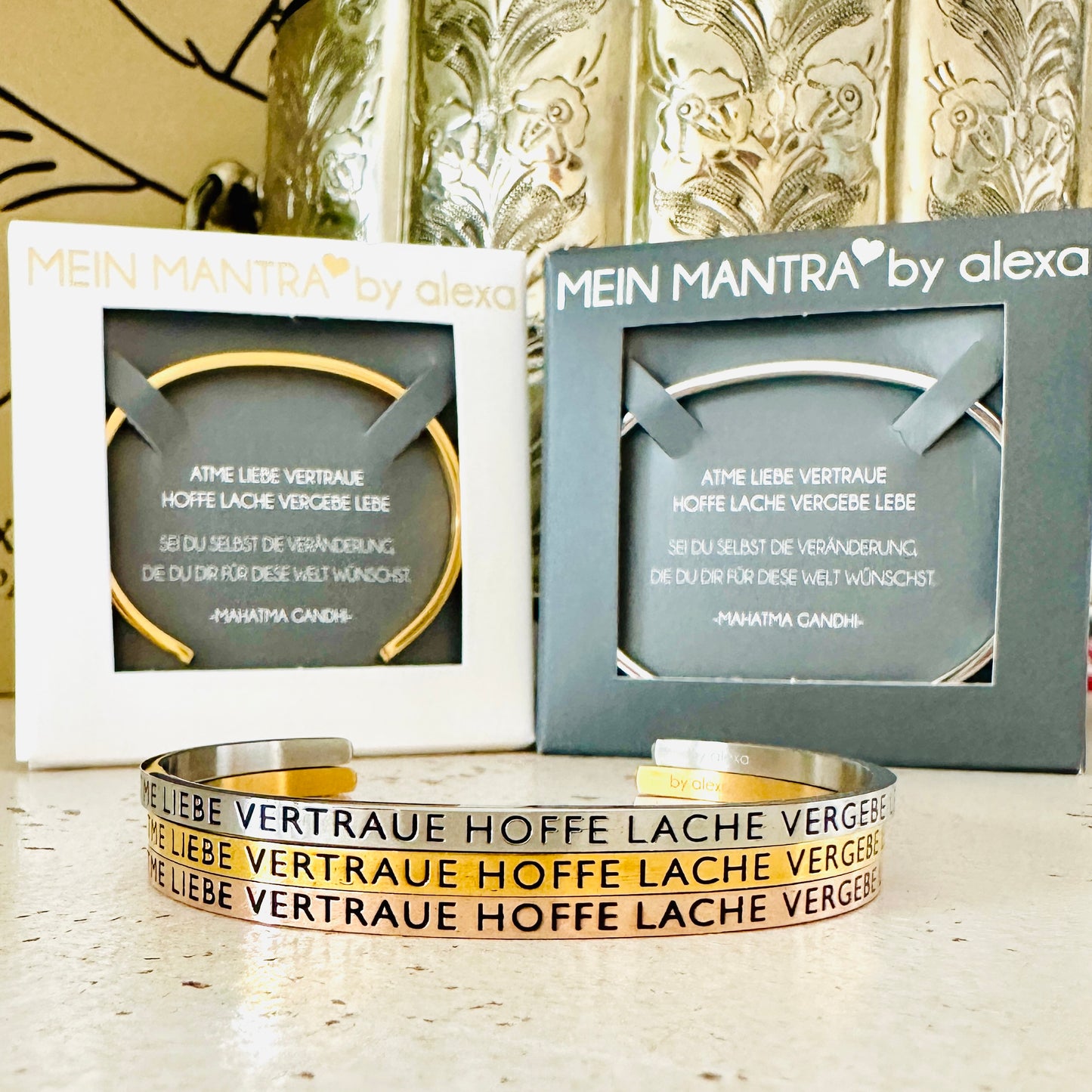 MANTRAARMREIF -ATME LIEBE VERTRAUE HOFFE LACHE VERGEBE LEBE