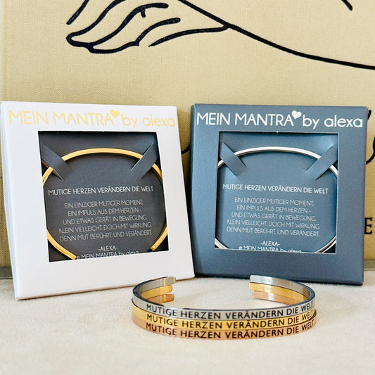 MANTRAARMREIF -MUTIGE HERZEN VERÄNDERN DIE WELT