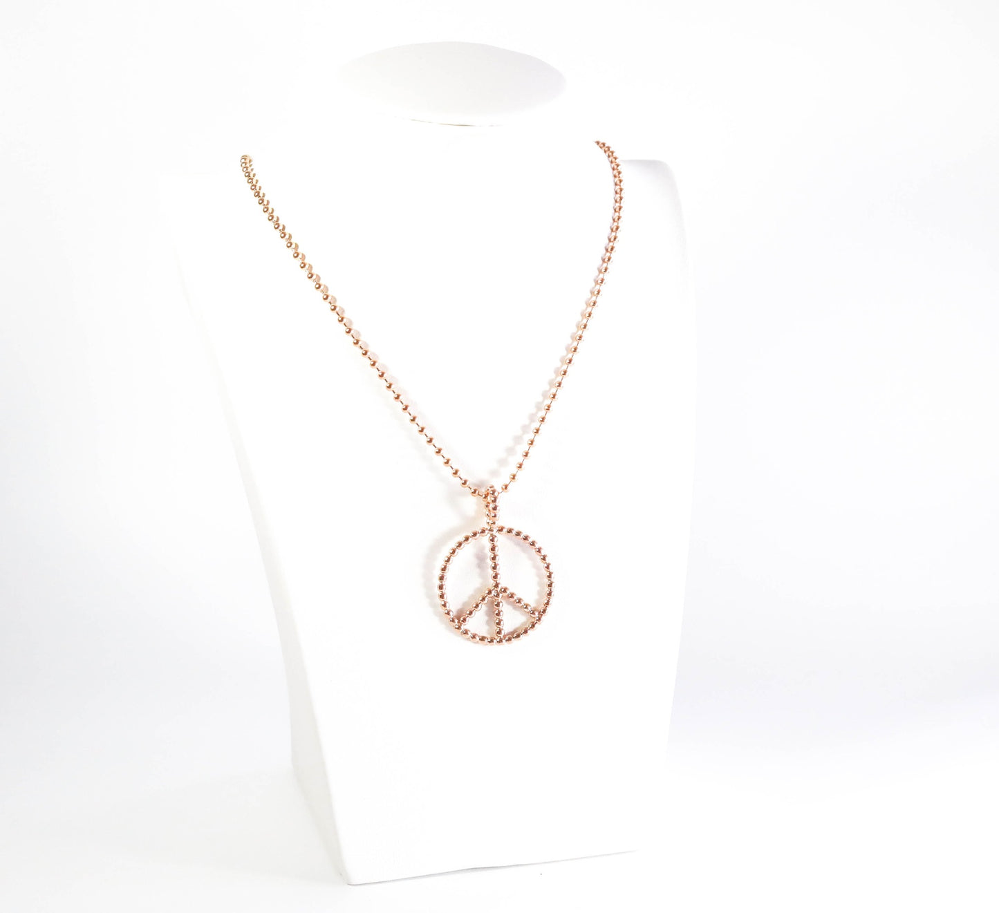 "Peace" Anhänger mit Kugelkette