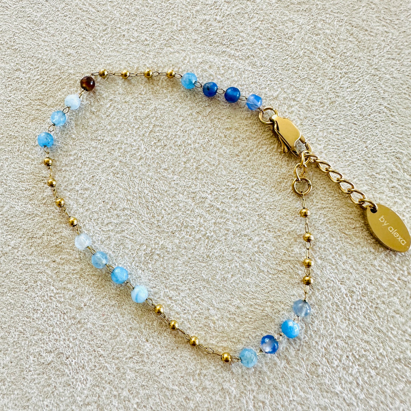 Edelsteinarmkette Chalcedon