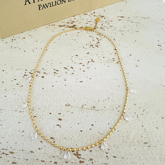 Olivenkette "Shine Bright" CZ Zirkonia Steinen