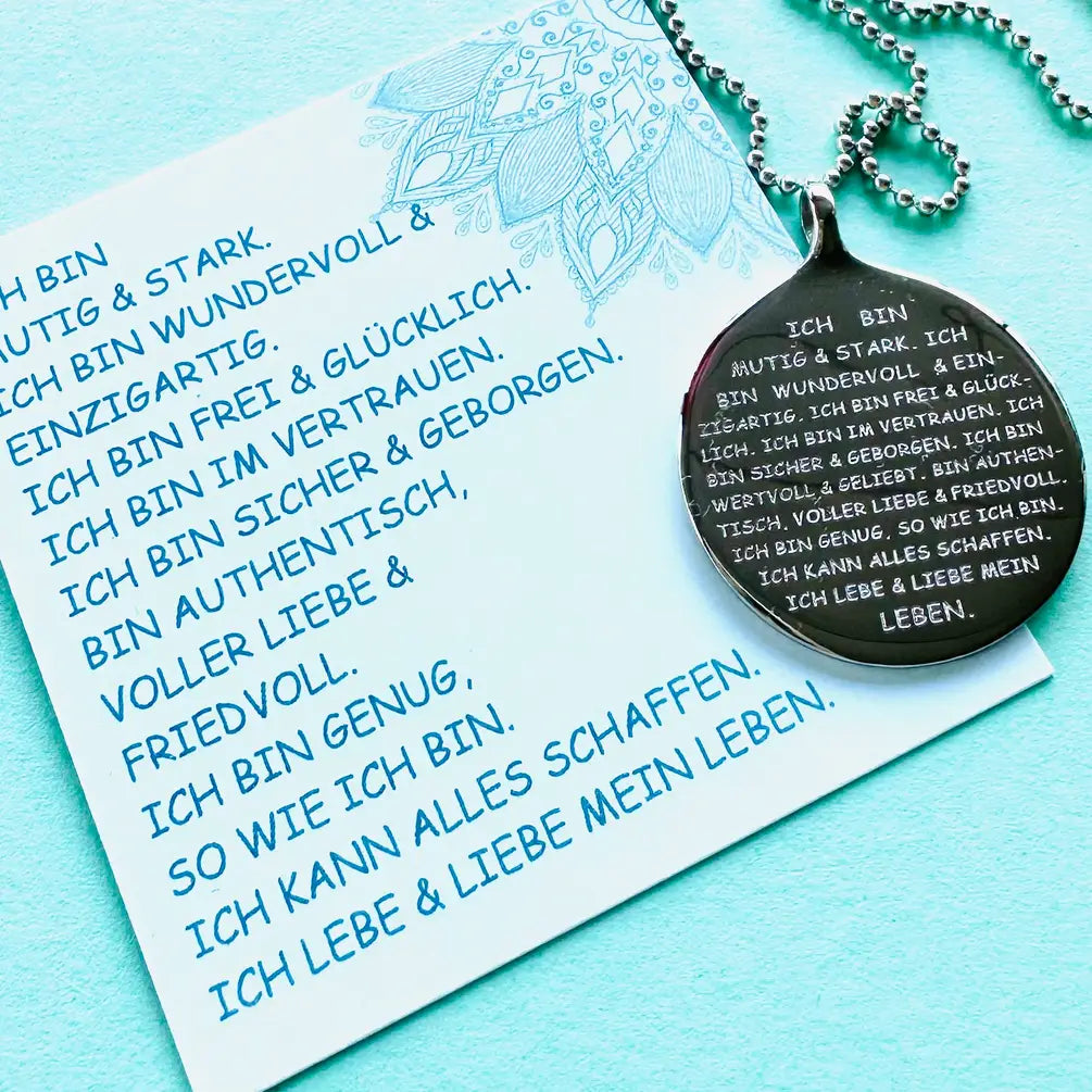 Liebeserklärung an Dich "ICH BIN..." Anhänger