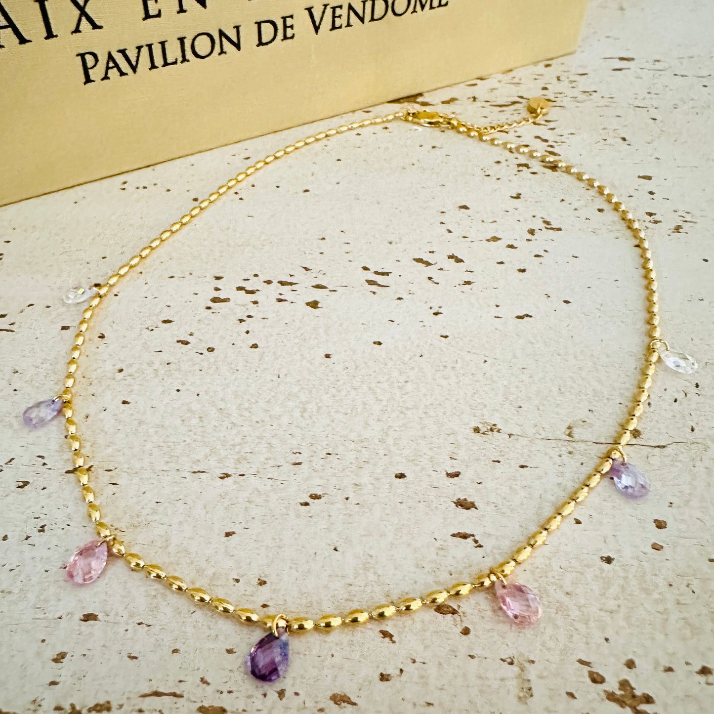 Olivenkette "Eternal Blossom" CZ Zirkonia Steinen