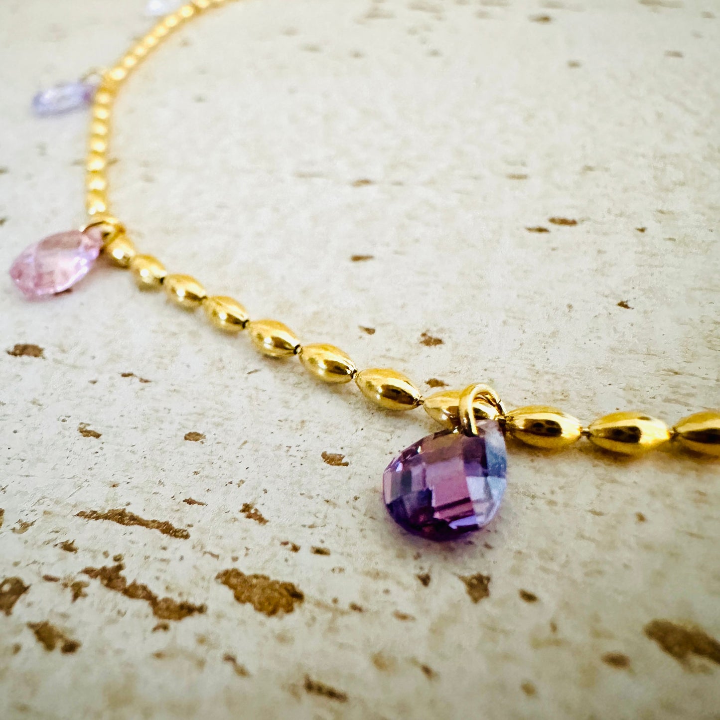 Olivenkette "Eternal Blossom" CZ Zirkonia Steinen