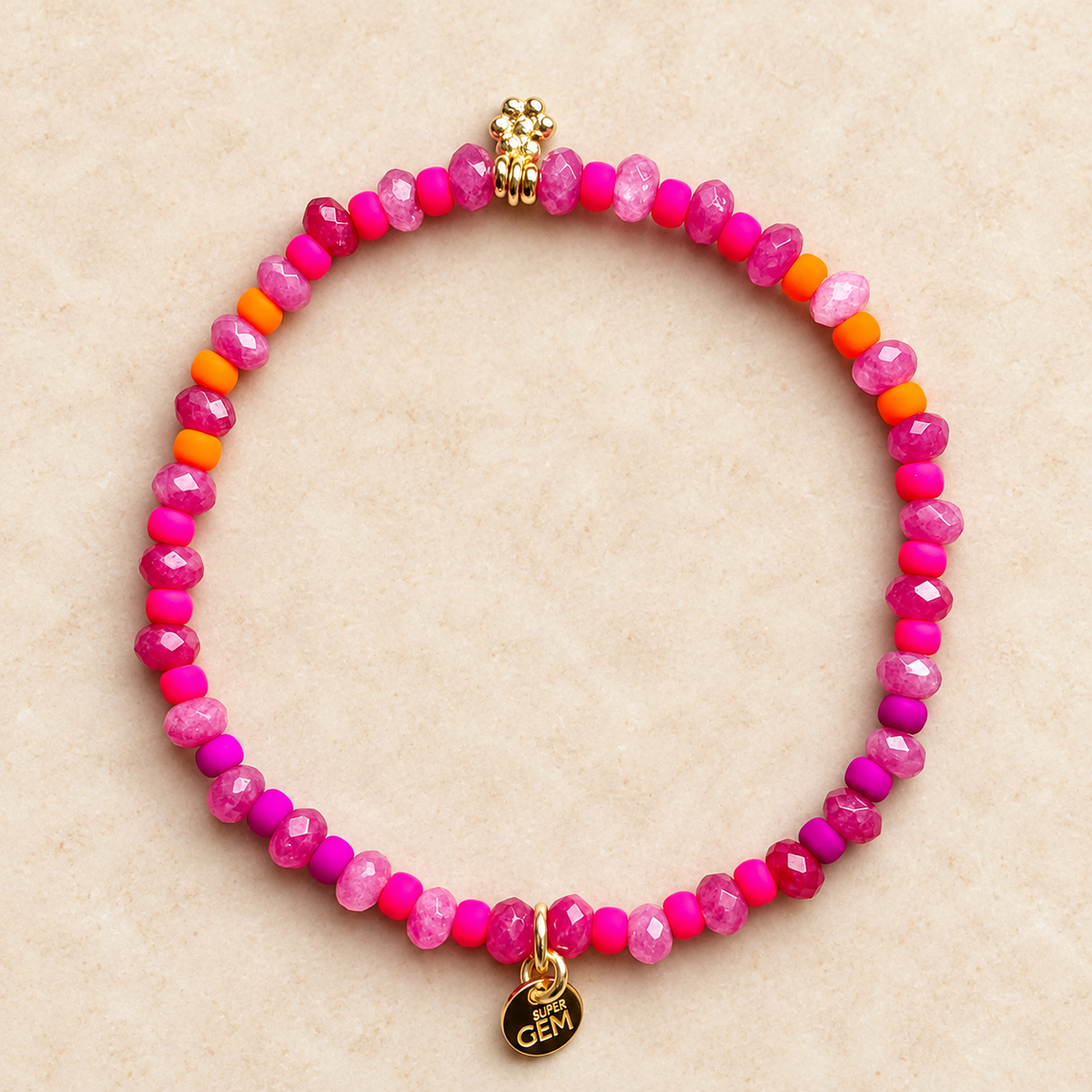 HAPPY GEM INDIA ARMBAND- ACHAT & GLASPERLEN