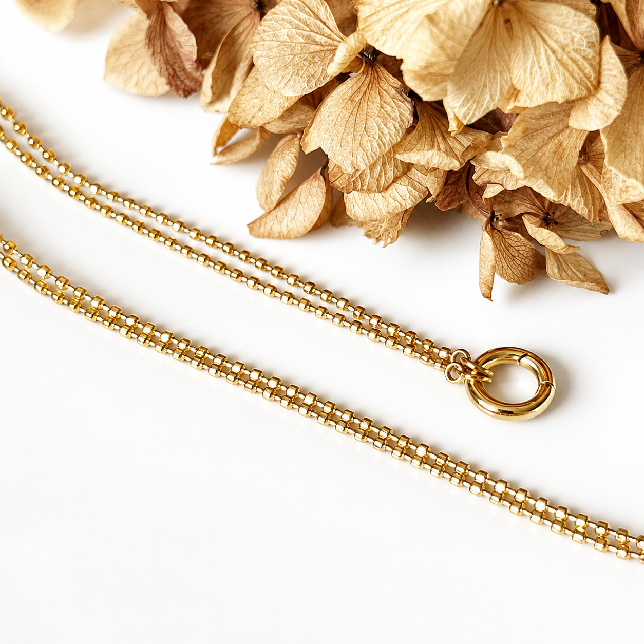 Charmkette mit Karabiner "Diamant Cut"