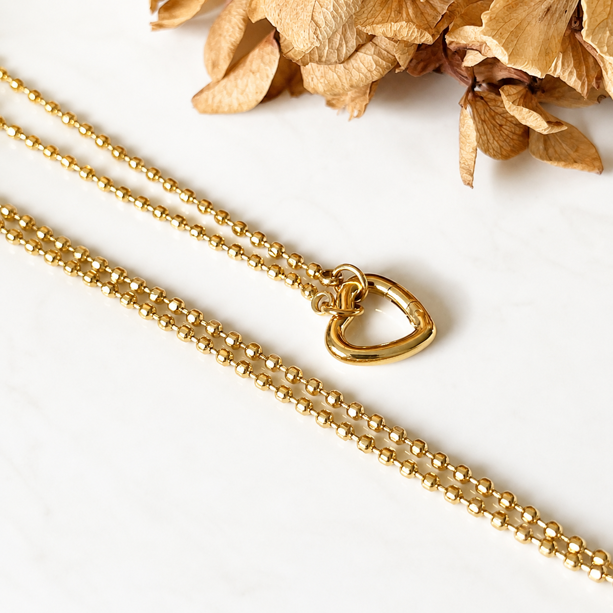 Charmkette mit Karabiner "Diamant Cut"
