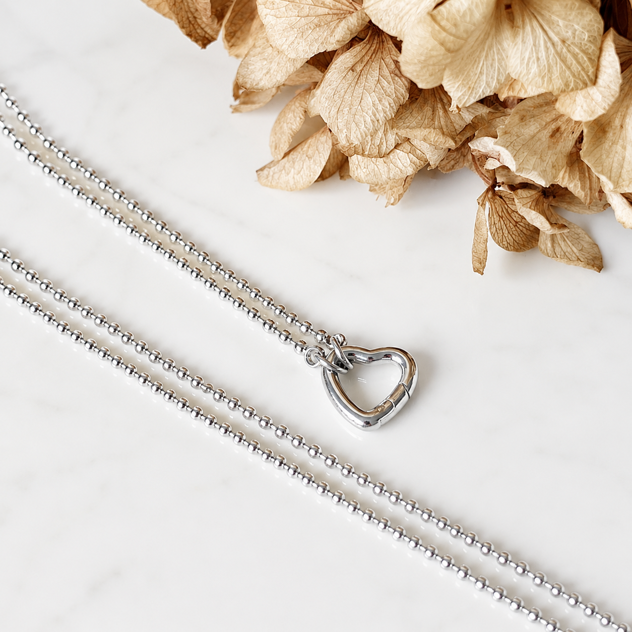 Charmkette mit Karabiner "Diamant Cut"