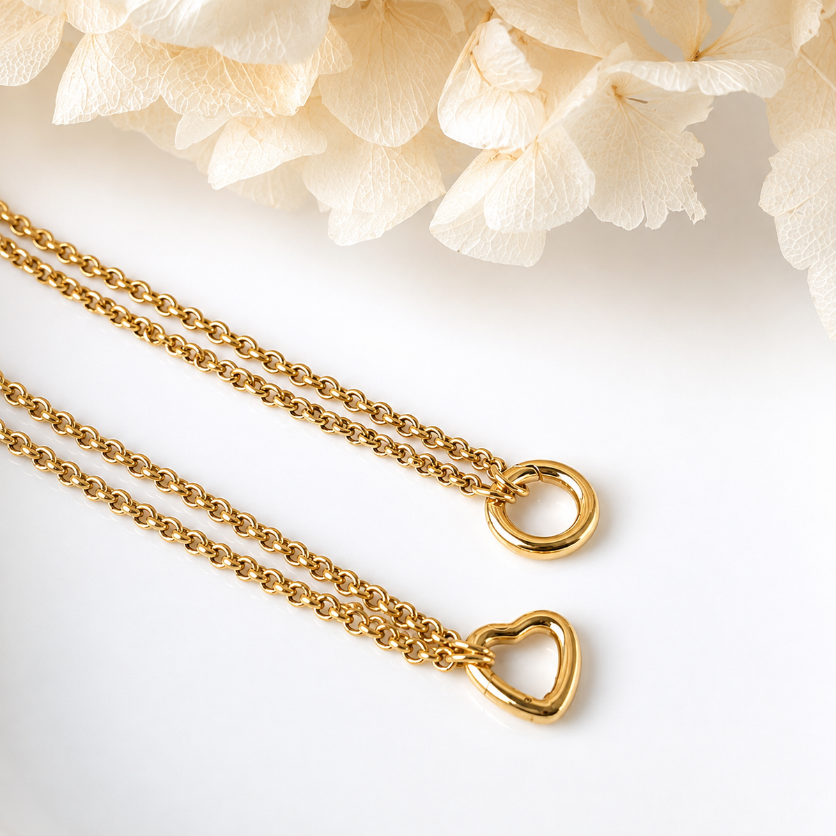 Charmkette mit Karabiner – Edelstahl von meinmantra – Ansicht 3