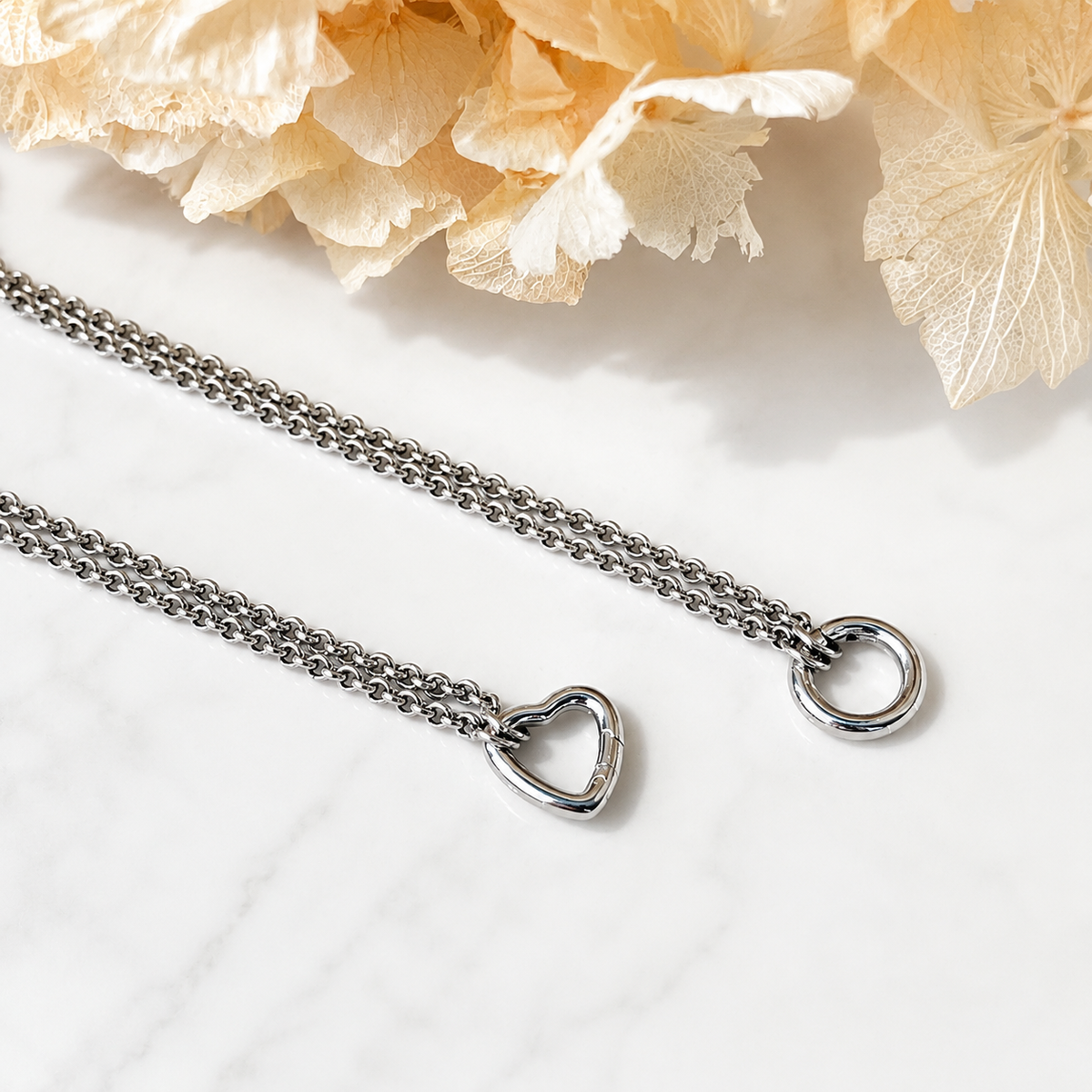 Charmkette mit Karabiner – Edelstahl von meinmantra – Ansicht 4