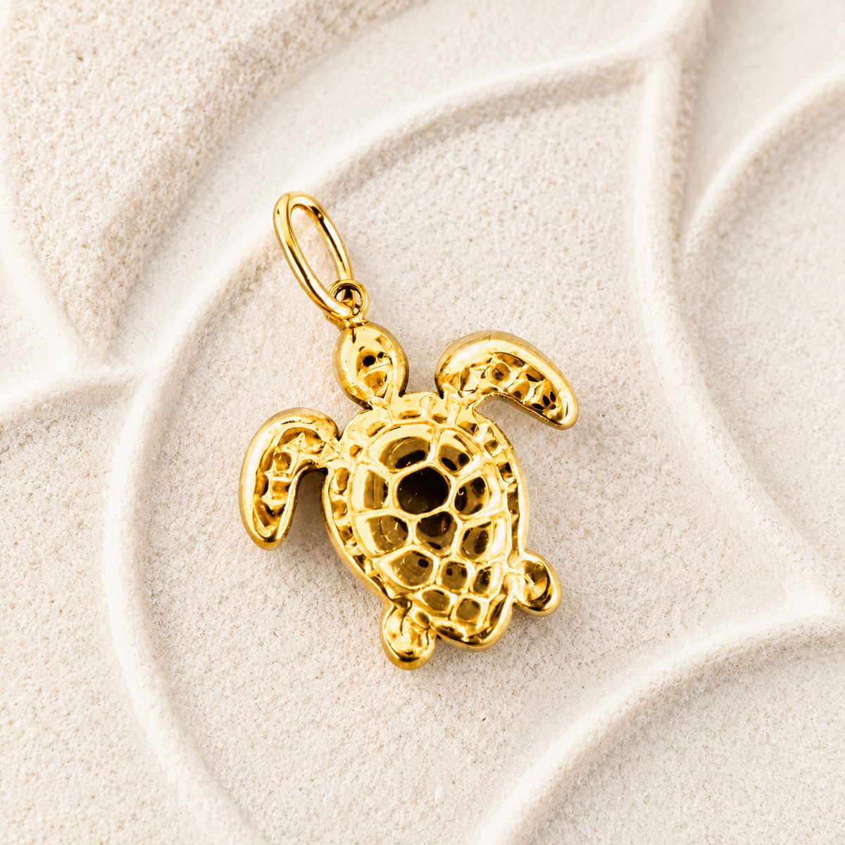 Schildkröte Charm – Edelstahl von meinmantra – Ansicht 2