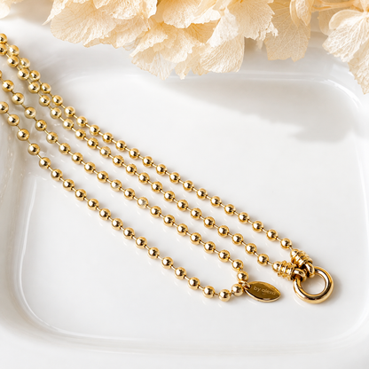 Kugelkette mit Rundkarabiner – Edelstahl von meinmantra – Ansicht 1