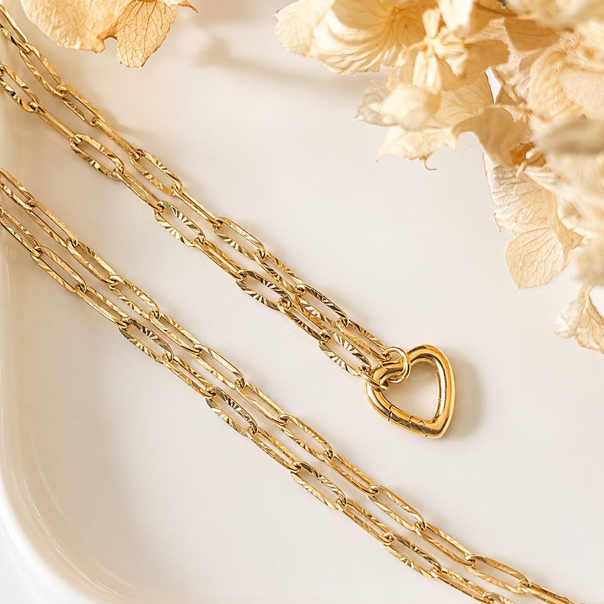 Charmkette mit Karabiner "Signature Link" – Edelstahl von meinmantra – Ansicht 4