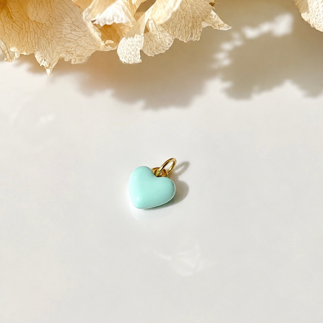 Bunter Bubble Herz Charm – Edelstahl von meinmantra – Ansicht 2