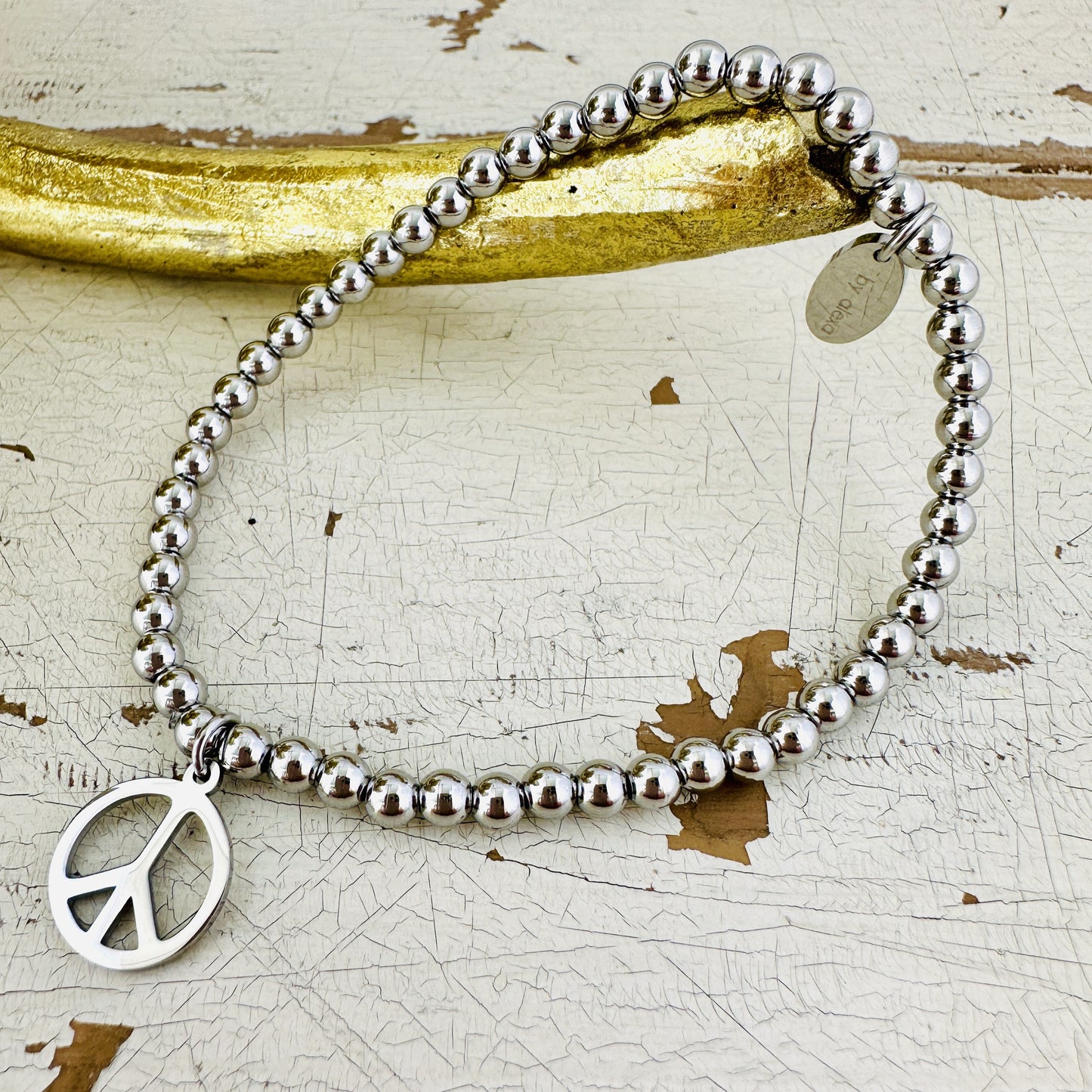 Kugelarmband mit Peace