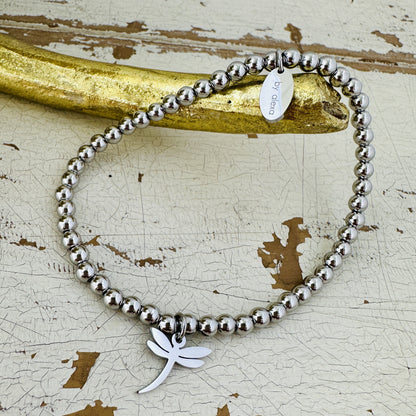 Kugelarmband mit Libelle
