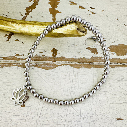 Kugelarmband mit Lotus