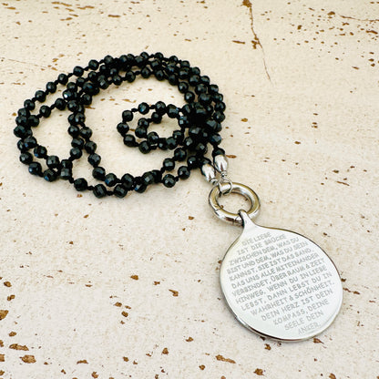 DIE LIEBE IST Anhänger - mit Spinell Edelsteinkette