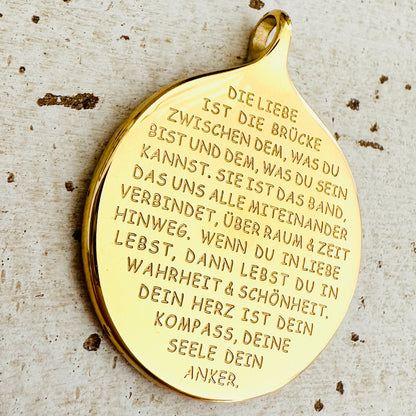 DIE LIEBE IST Anhänger - mit Spinell Edelsteinkette