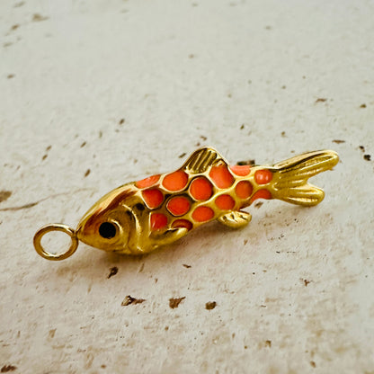 Charmkette mit Karabiner und Koi Glückscharm
