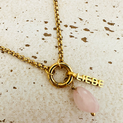 Edelsteincharm Rosenquarz