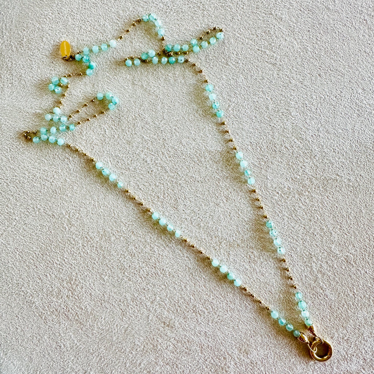 Edelsteinkette Chalcedon Türkis