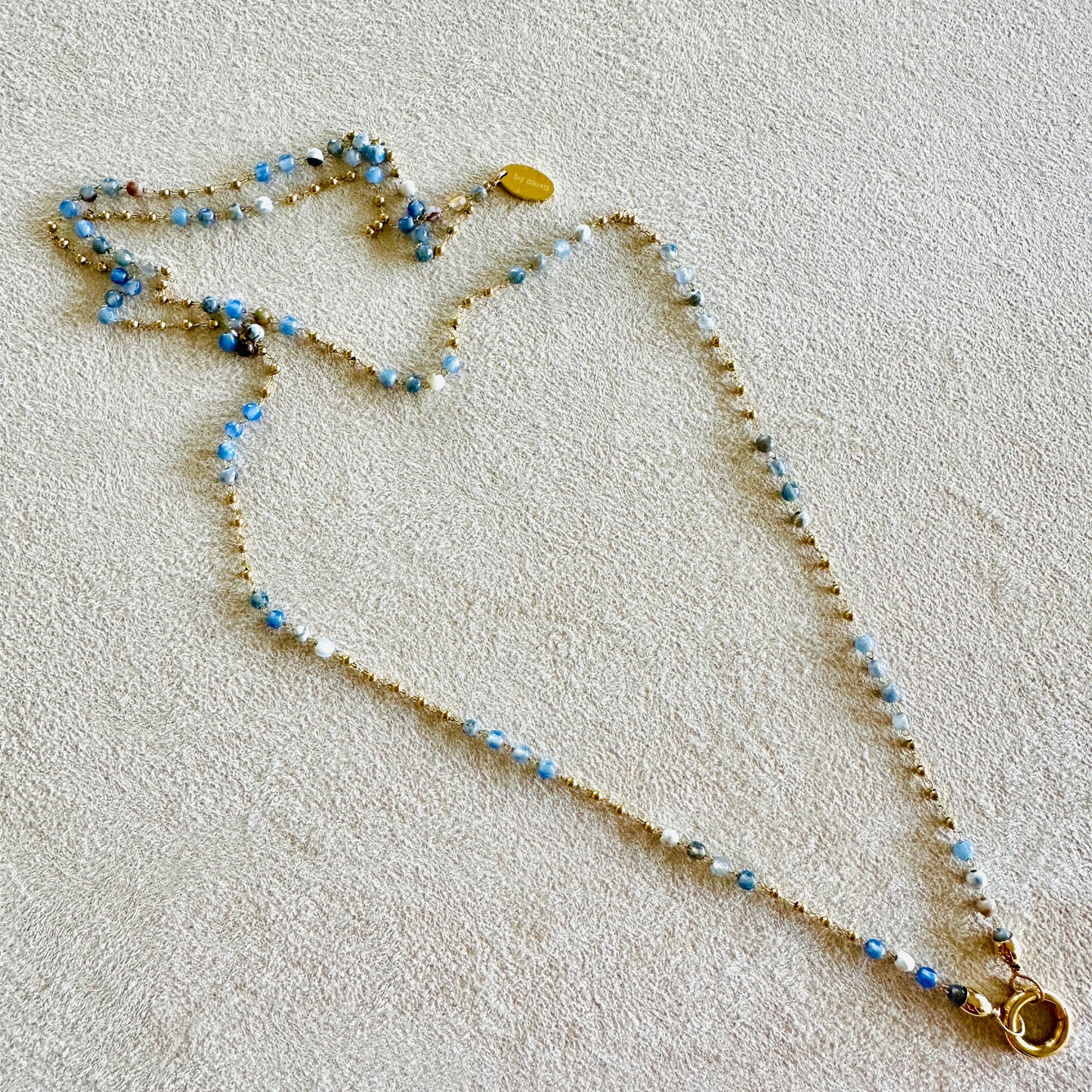 Edelsteinkette Chalcedon Blau