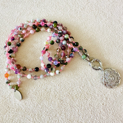 Edelsteinkette Turmalin - Mandala "Ich Liebe"