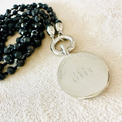 Edelsteinkette Spinell - Mandala "Ich Liebe"