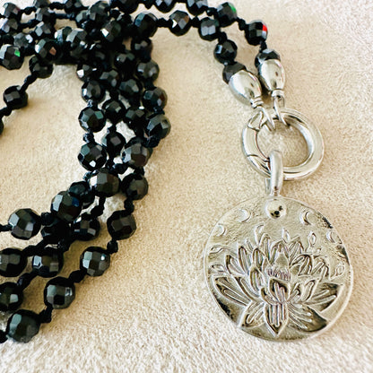 Edelsteinkette Spinell - Mandala "Ich Vertraue"