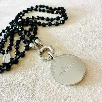 Edelsteinkette Spinell - Mandala "Ich Vertraue"