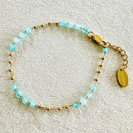 Edelsteinarmkette Chalcedon Hellbunt