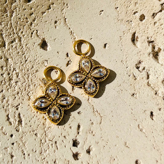 Blüten-Charms für Hoops mit CZ Zirkonia