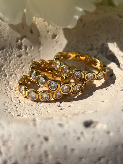 Tennisring mit CZ Zirkonia