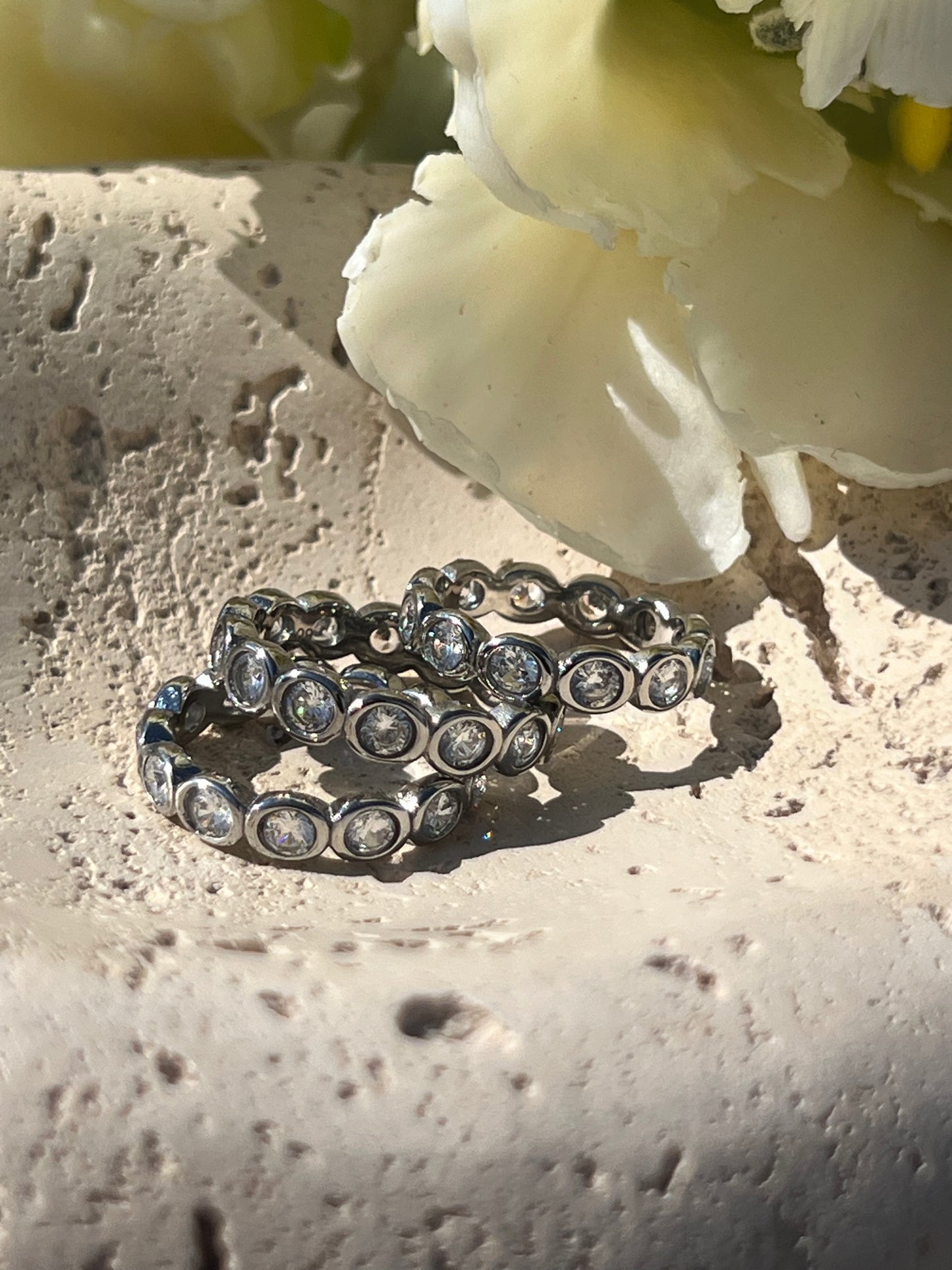 Tennisring mit CZ Zirkonia