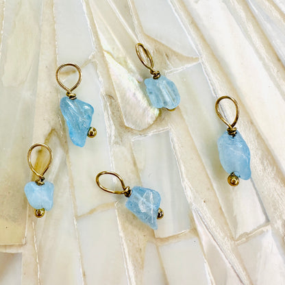 Edelsteincharm Geburtsstein März - Aquamarin