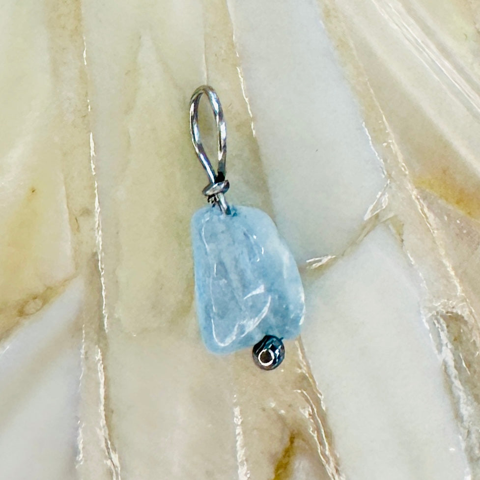 Edelsteincharm Geburtsstein März - Aquamarin