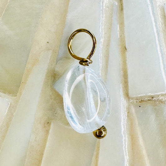 Edelsteincharm Geburtsstein April - Bergkristall