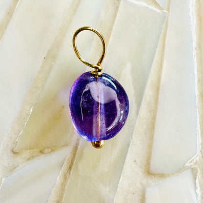 Edelsteincharm Geburtsstein Februar - Amethyst