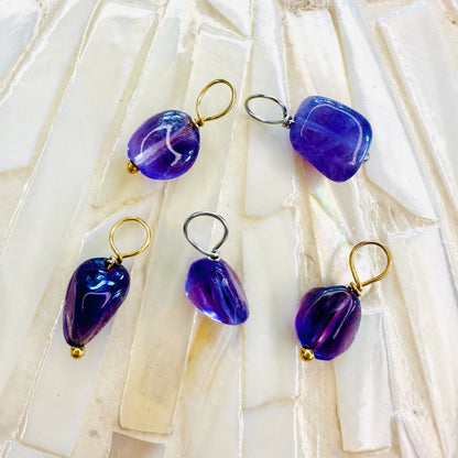 Edelsteincharm Geburtsstein Februar - Amethyst