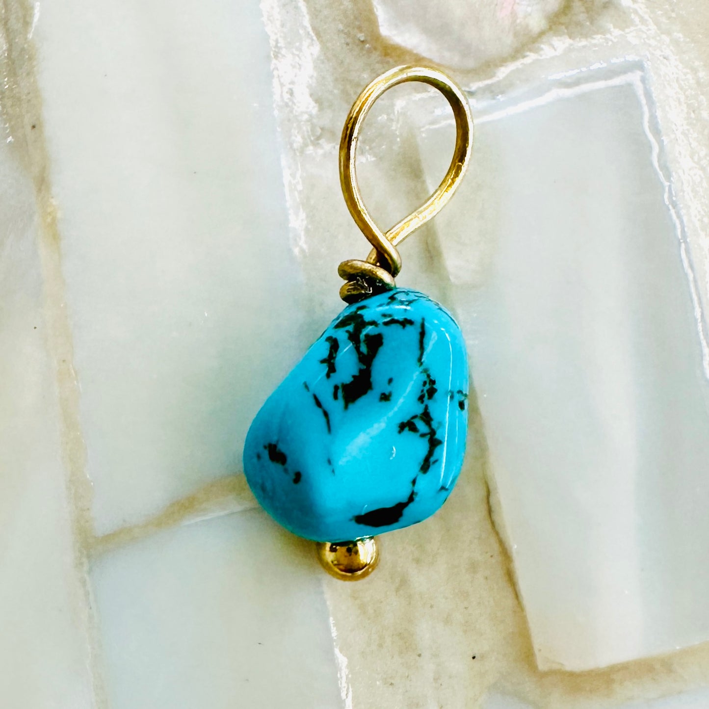 Edelsteincharm Geburtsstein Dezember - Türkis